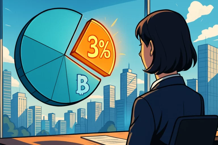 브라질 최대 민간 은행인 Itaú Unibanco는 비트코인의 최대 3%를 할당할 것을 권장합니다. 소규모 장기 보유로 위험을 회피할 수 있습니다.